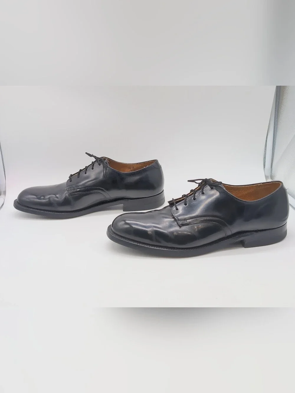 Vintage 1992 US Military Dress Shoes - Craddock-Terry Black Oxfords - Size 10R